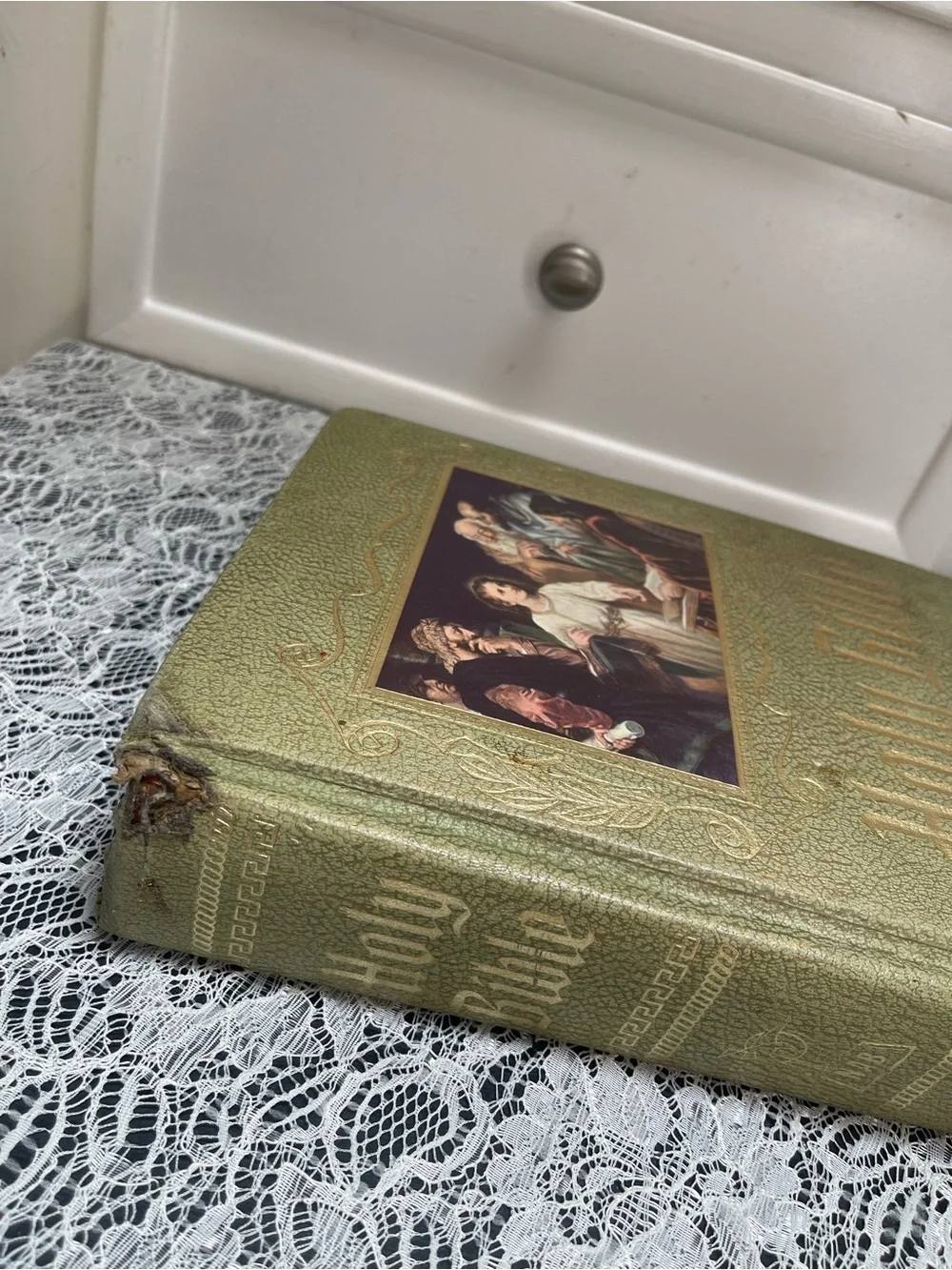 Vintage 1980s Holy Bible NAB Catholic Heirloom Family Edition Labor Booklet